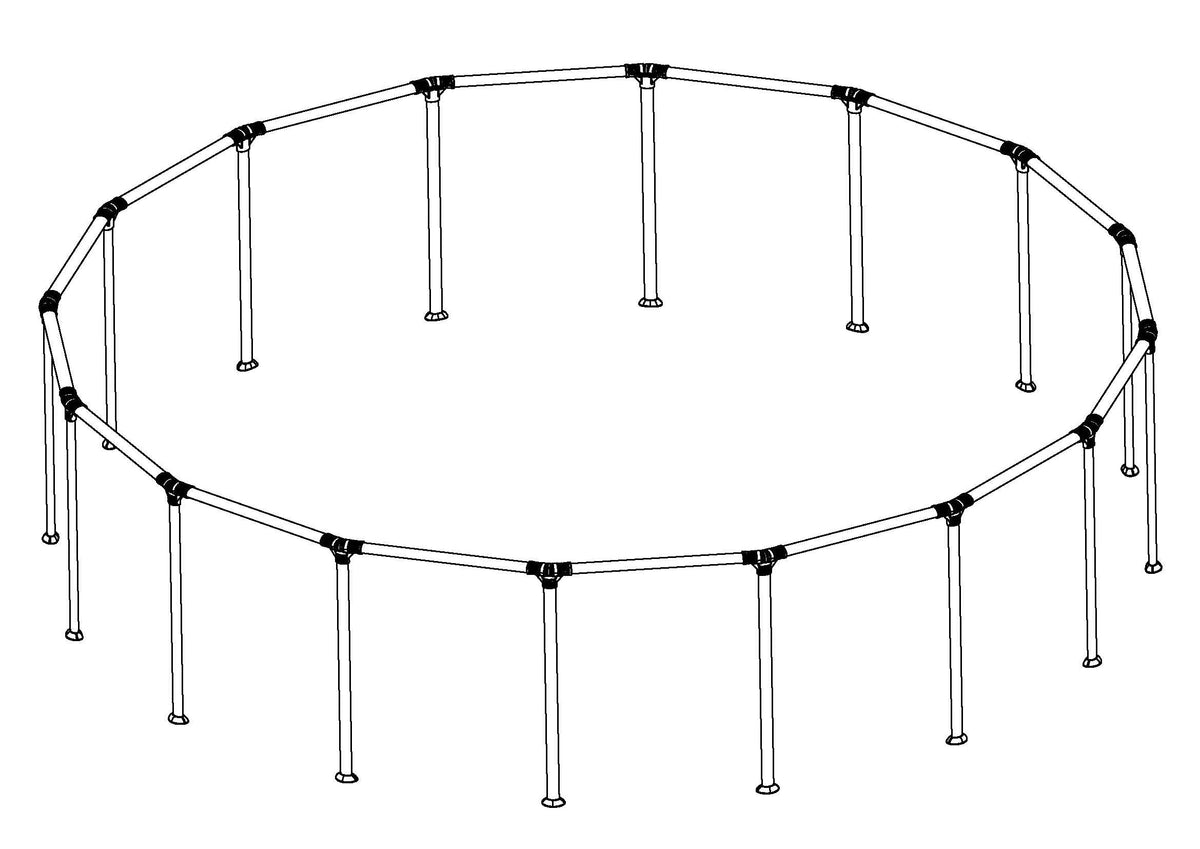 Power Steel and Steel Pro MAX 16' x 48" Above Ground Round Pool Frame