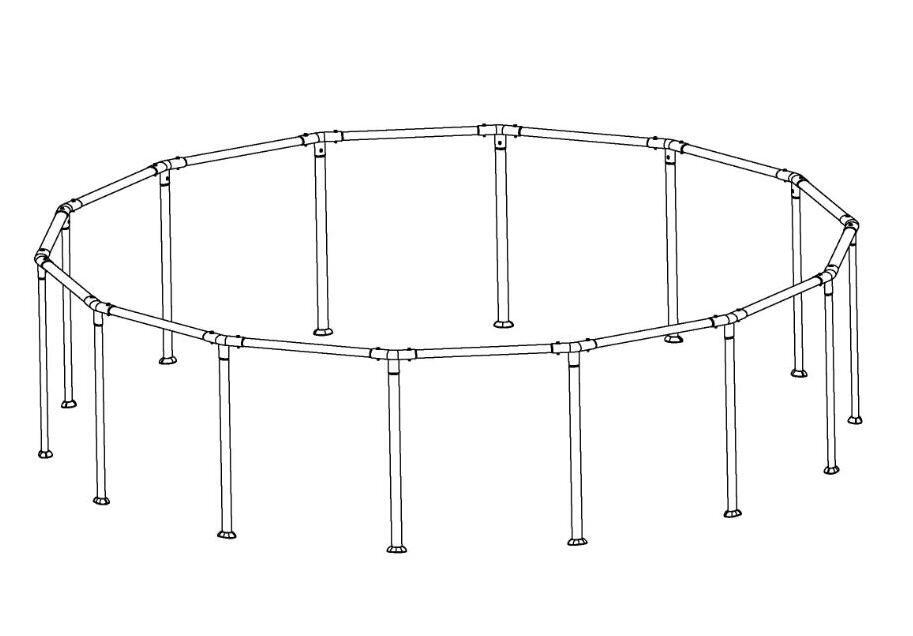 Steel Pro MAX 15' x 42" & 15' x 48" Above Ground Round Pool Frame Set