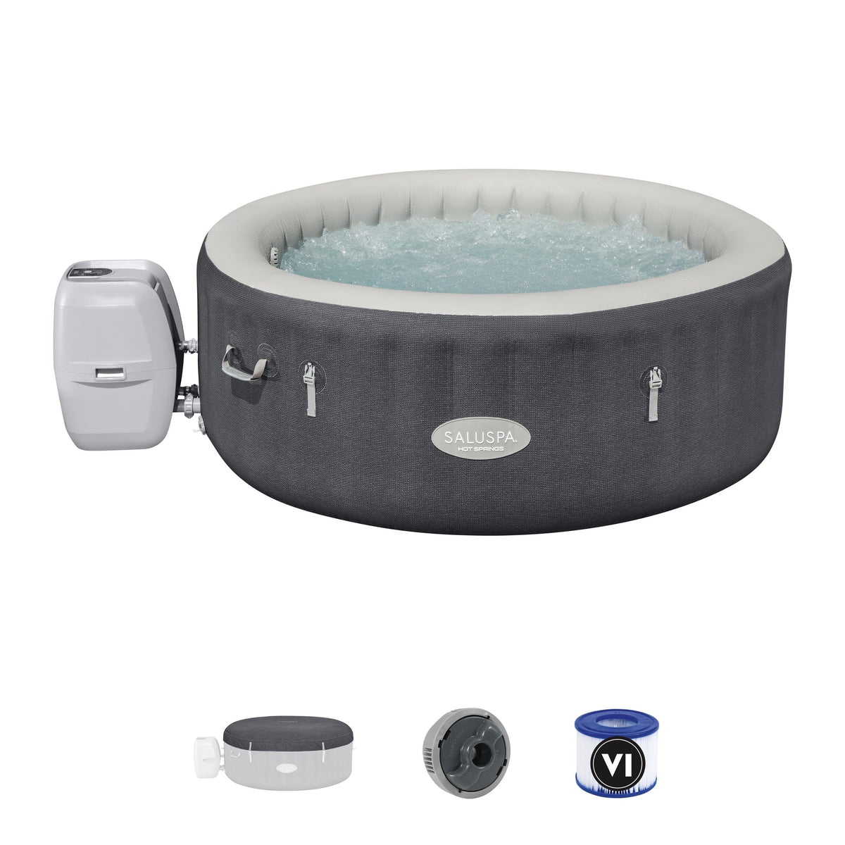 SaluSpa Hot Springs Energy-Efficient AirJet 2-4 Person Inflatable Hot