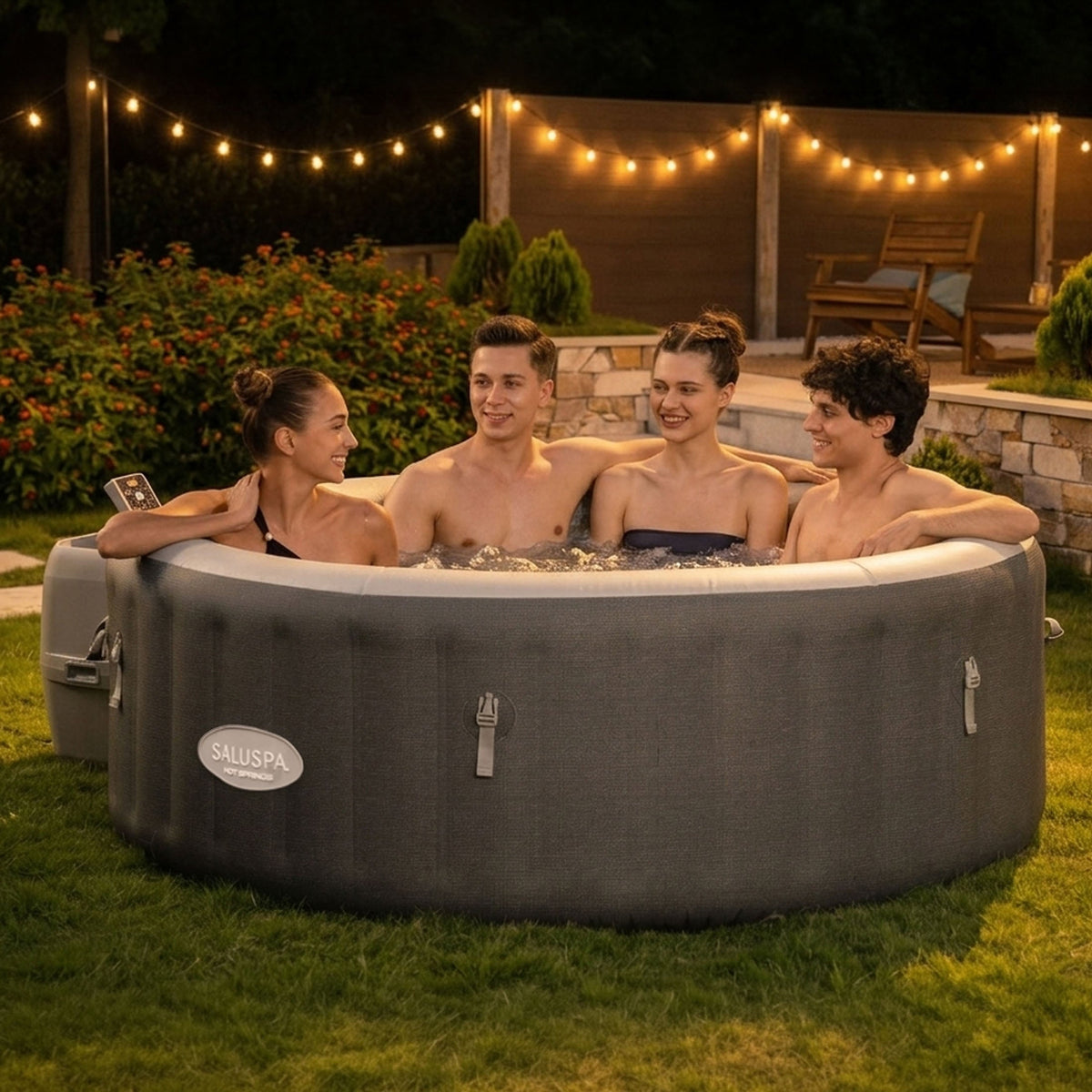 SaluSpa Hot Springs Energy-Efficient AirJet 2-4 Person Inflatable Hot