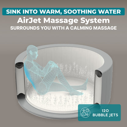 SaluSpa Hot Springs Energy-Efficient AirJet 2-4 Person Inflatable Hot