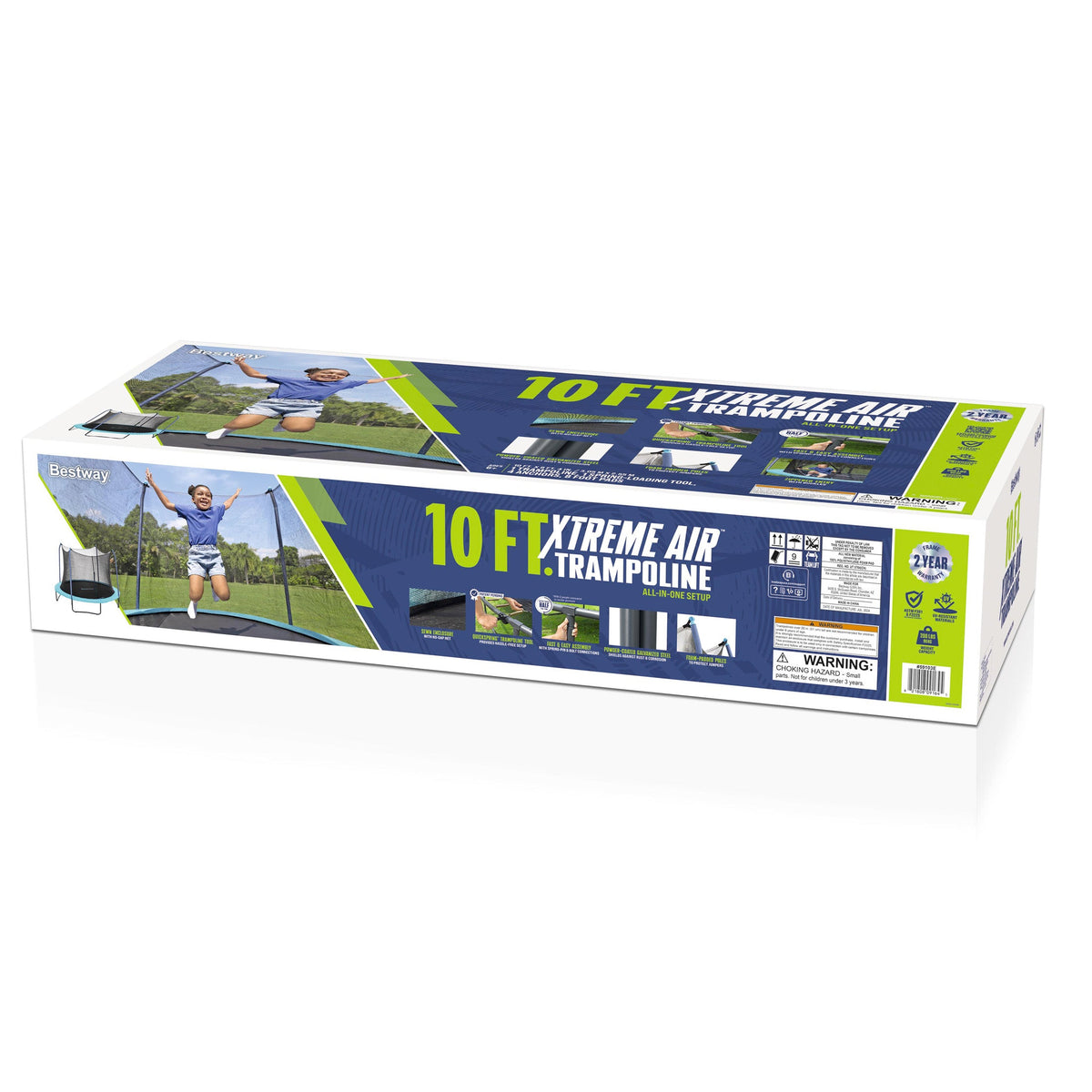 Bestway Xtreme Air 10 ft Outdoor Trampoline for Kids & Adults, No-Gap
