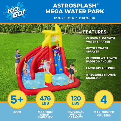 H2OGO! AstroSplash Kids Inflatable Mega Water Park 10'9"