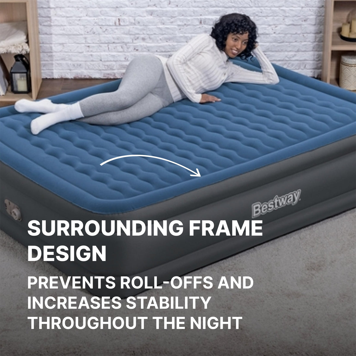 Bestway Tough Guard Air Mattress Twin 18" with Built-in AC Pump
