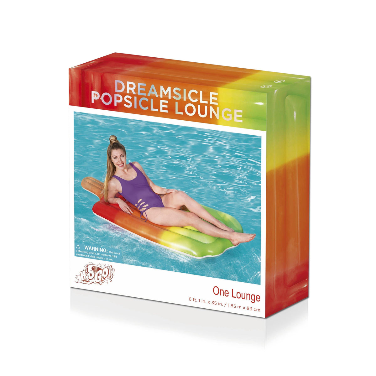 H2OGO! Dreamsicle Popsicle Lounge Pool Float 70"