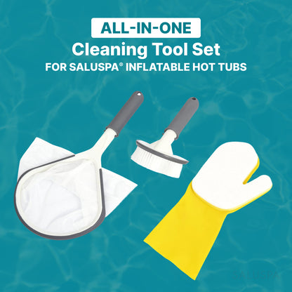 Bestway SaluSpa All in One 3 Piece Cleaning Tool Set for Spa