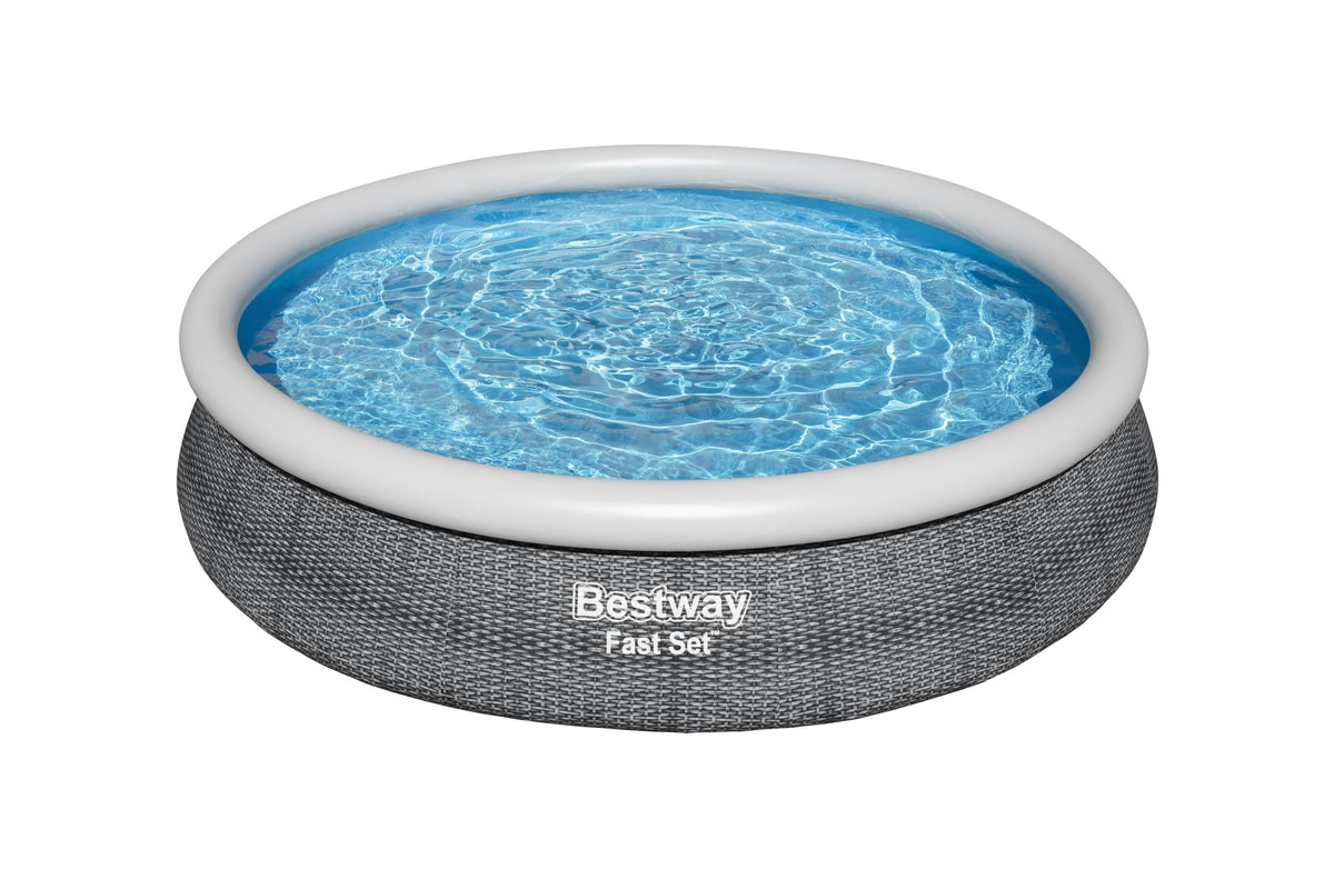 Bestway Fast Set 12’ x 30” Inflatable Round Soft Sided Above Ground Po