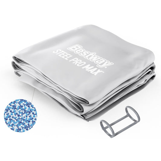 Steel Pro Max 24' x 52" Round Above Ground Pool Liner Replacement, Gra