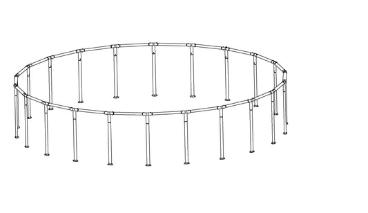 Coleman Power Steel 22' x 52" Above Ground Round Pool Frame Set Replac