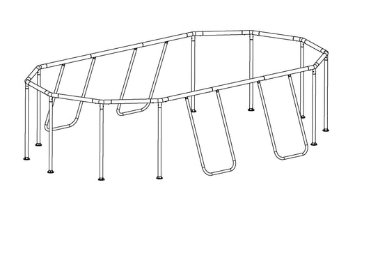 Steel Pro MAX and Power Steel 16' x 10' x 42" Oval Above Ground Pool F