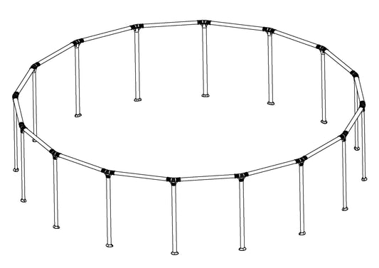 Power Steel and Steel Pro MAX 16' x 48" Above Ground Round Pool Frame