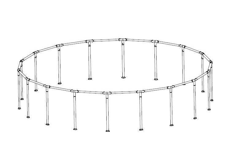 Coleman Power Steel 18' x 48" Above Ground Round Pool Frame Set Replac