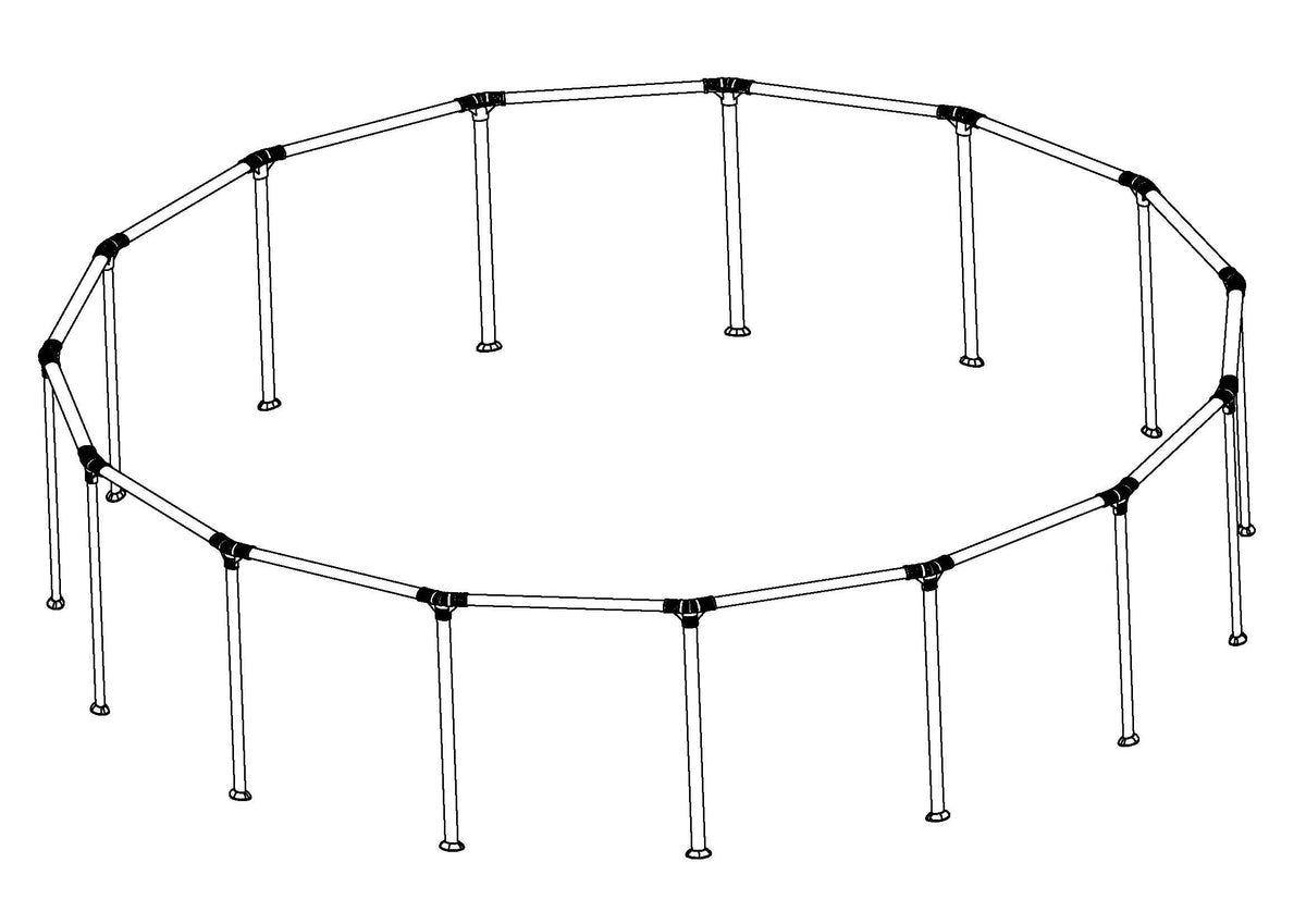 Steel Pro MAX 15' x 48" Above Ground Round Pool Frame Set Replacement,