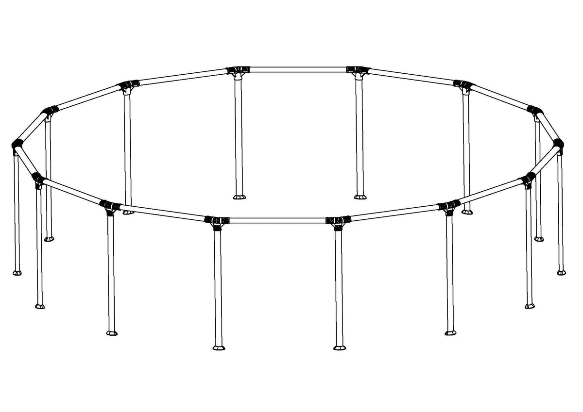 Steel Pro MAX 14' x 48" Above Ground Round Pool Frame Set Replacement,